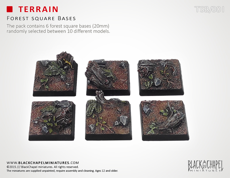 Forest square Bases 20mm, TERRAIN