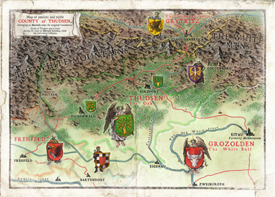 Map of County of Thudsen (English version)